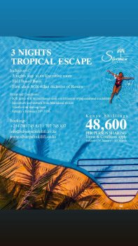 The Ultimate Tropical Escape: 3 Nights in Kilifi with SGR Tickets Included