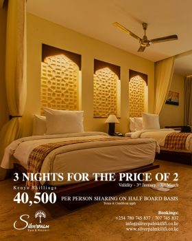 Flash Sale: 3 Nights for the Price of 2 at Silver Palm, Kilifi!